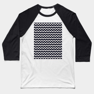 Pretty Simple Chevron Stripes Navy Blue and White Shadow Baseball T-Shirt